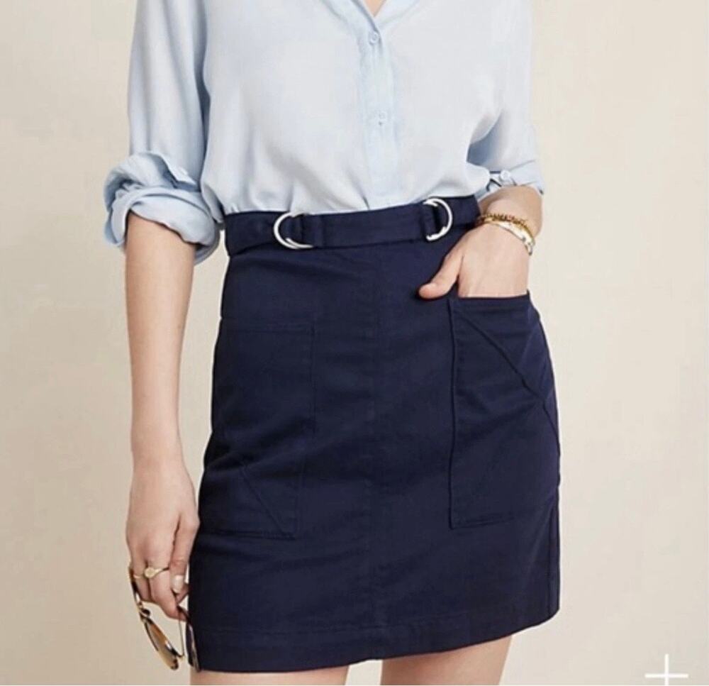 Pilcro & The Letterpress by Anthropologie Women Skirt Sz 6 Preppy Coastal Resort